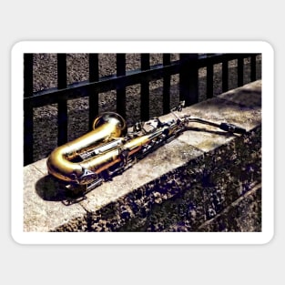 Saxophone on Wall Sticker